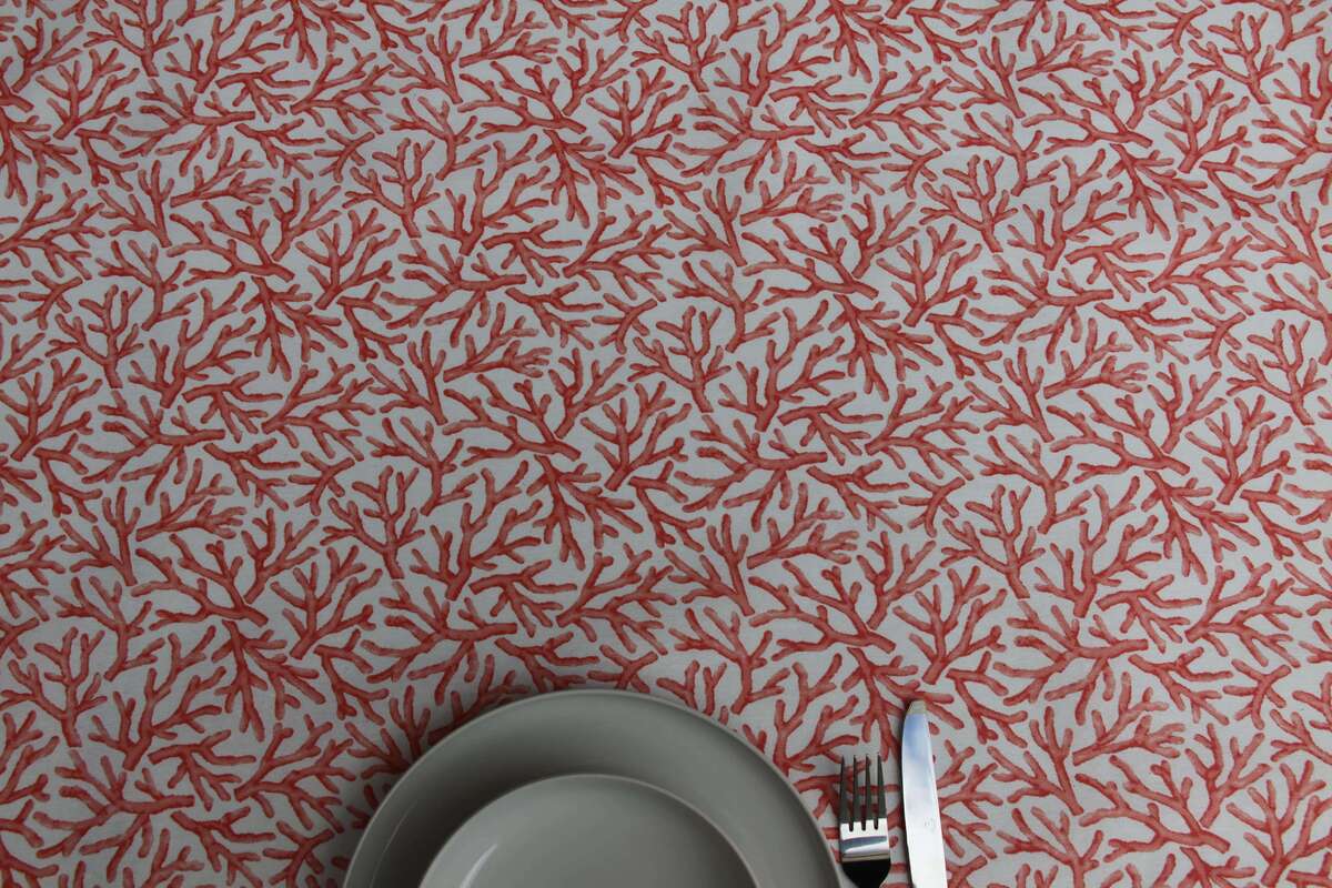 Mantel resinado antimanchas coral