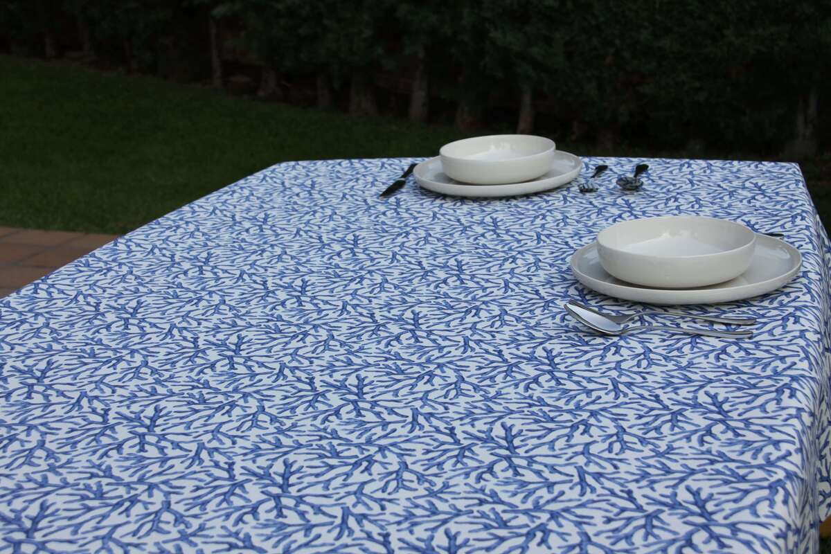 Mantel anti manchas Coral Azul