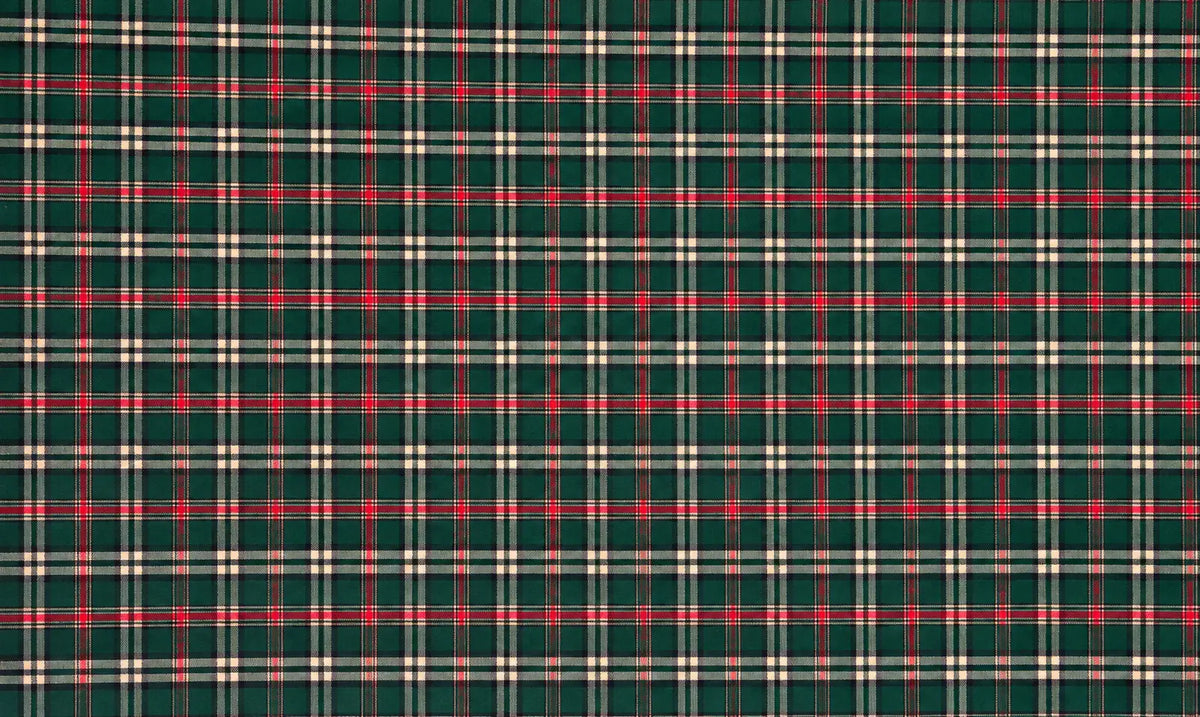 Mantel Antimanchas Cuadros Escoceses Tartán Verde Botella, Rojo y Beige