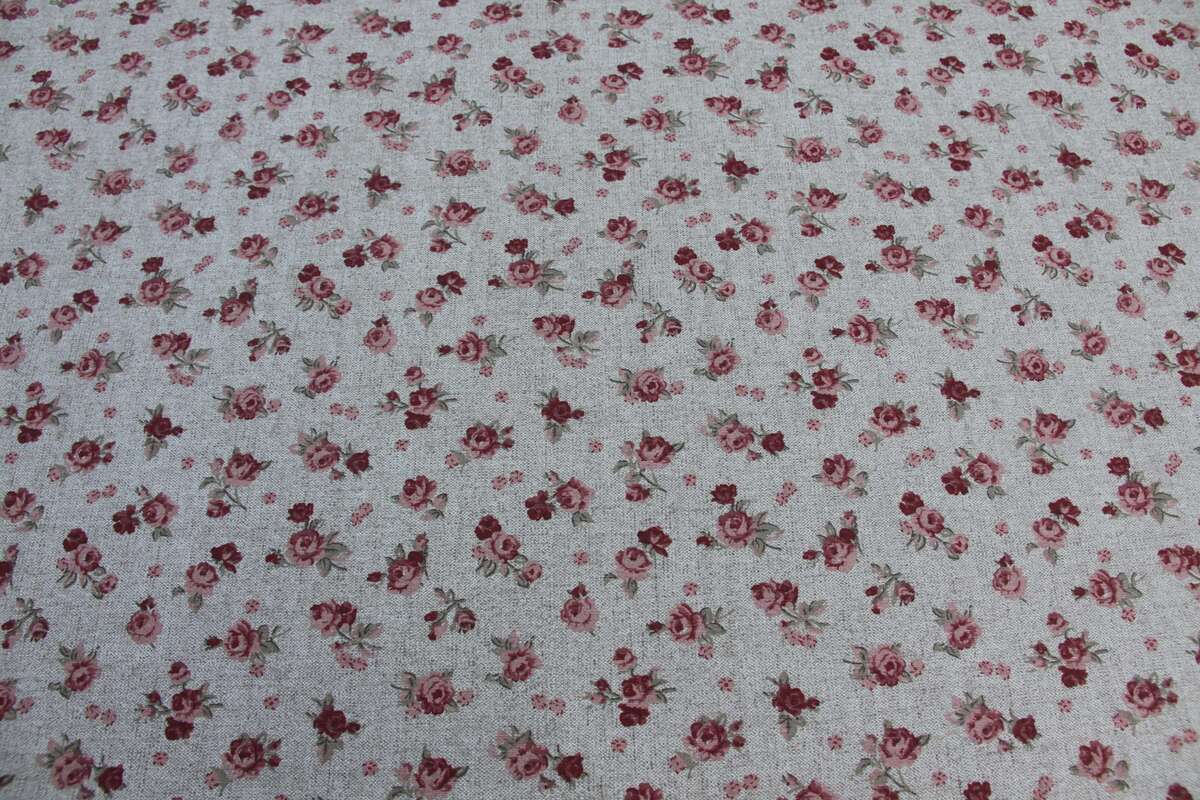 Mantel anti manchas mini flor rosa