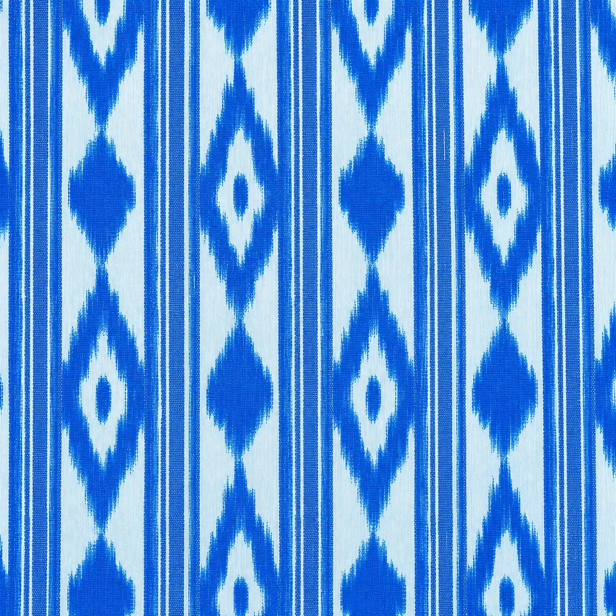 Mantel Antimanchas Estampado Ikat Azul y Blanco