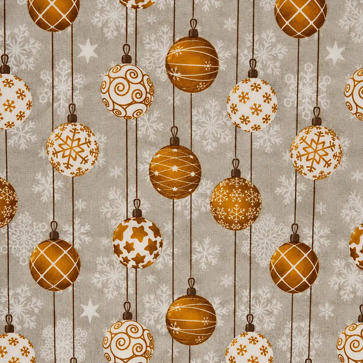 Mantel Antimanchas Navideño Bolas Doradas De Navidad Estilo Festivo Doradas