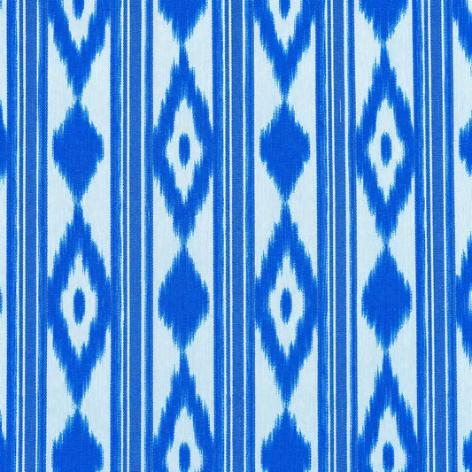 Mantel Antimanchas Estampado Ikat Azul y Blanco