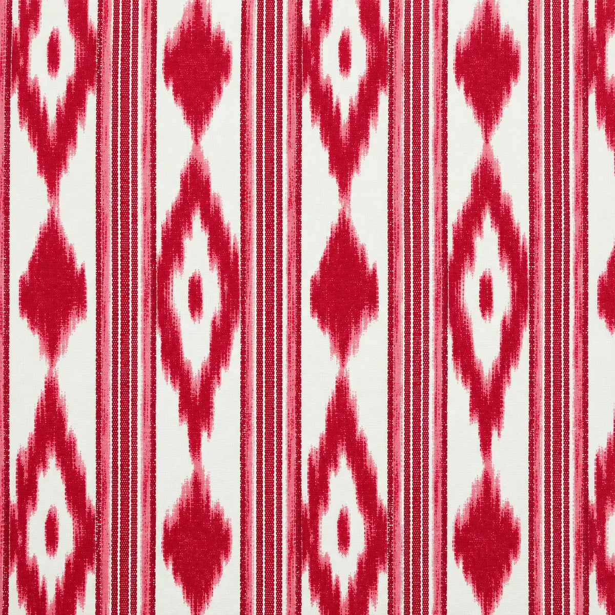 Mantel Antimanchas Estampado Ikat Rojo y Blanco