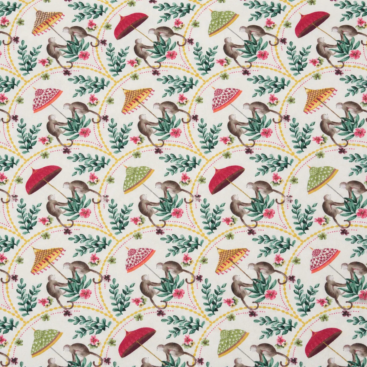 Mantel Antimanchas Ilustrado Monos y Sombrillas