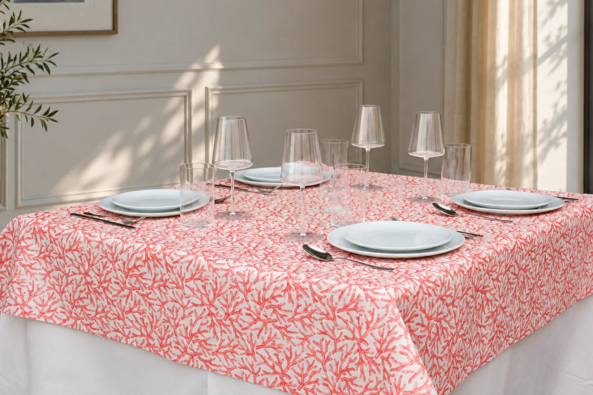 Mantel Antimanchas Modelo Coral