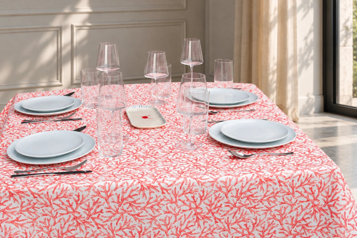 Mantel Antimanchas Modelo Coral