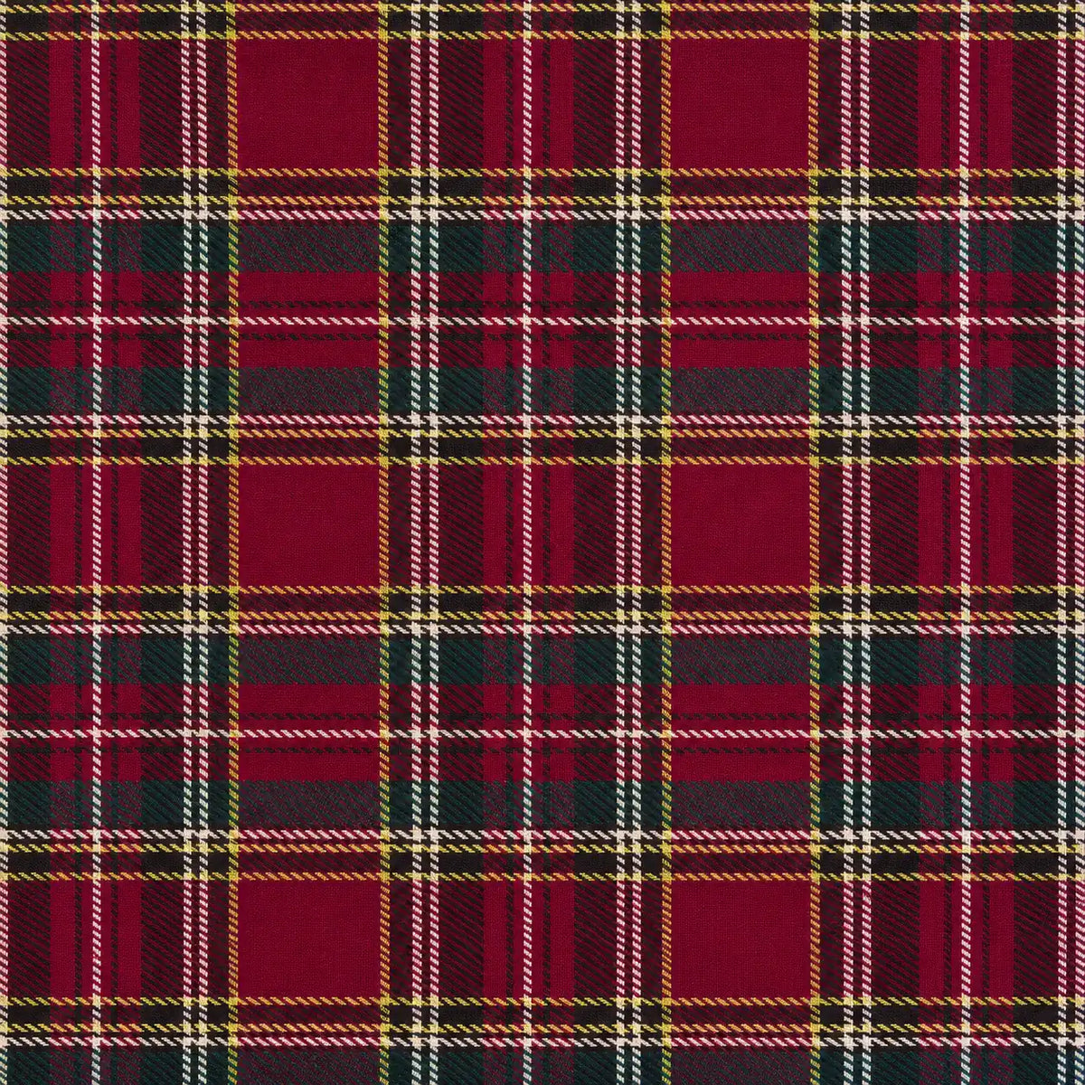 Mantel Antimanchas a Cuadros Escoceses Tartán Verde y Rojo con lino
