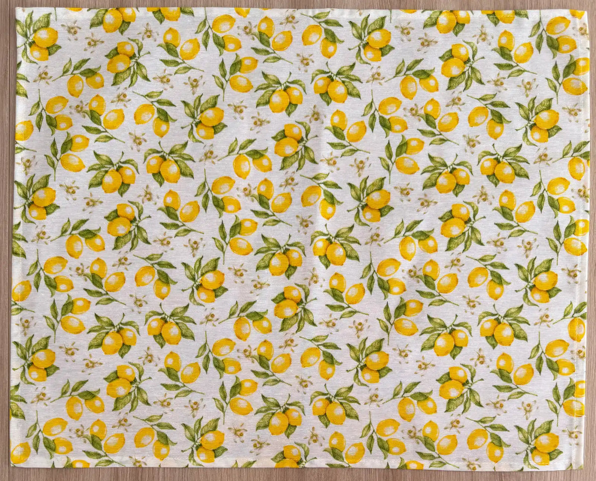 Mantel Individual Resinado Antimanchas de Limones