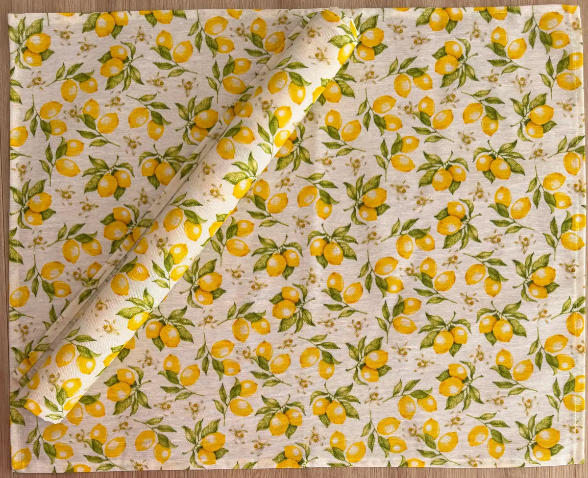 Mantel Individual Resinado Antimanchas de Limones