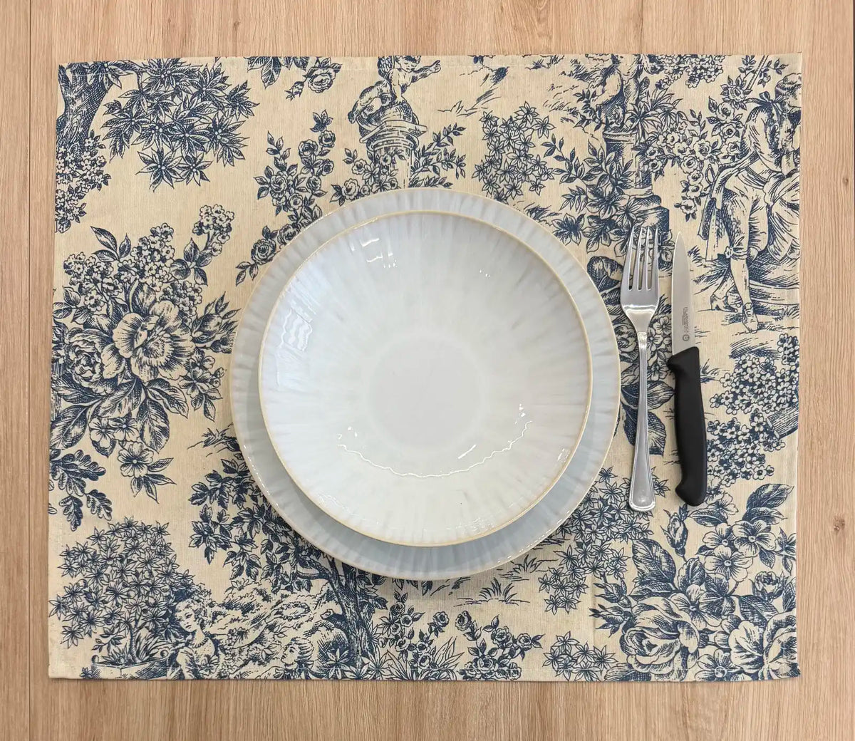 Mantel Individual Resinado Toile de Jouy