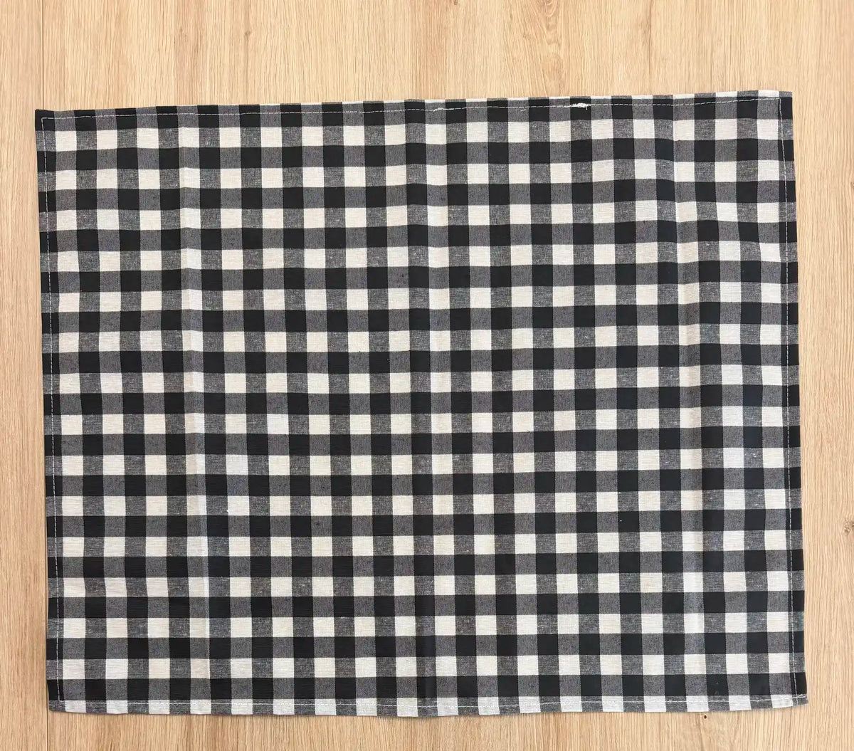 Mantel Individual Resinado Vichy Negro