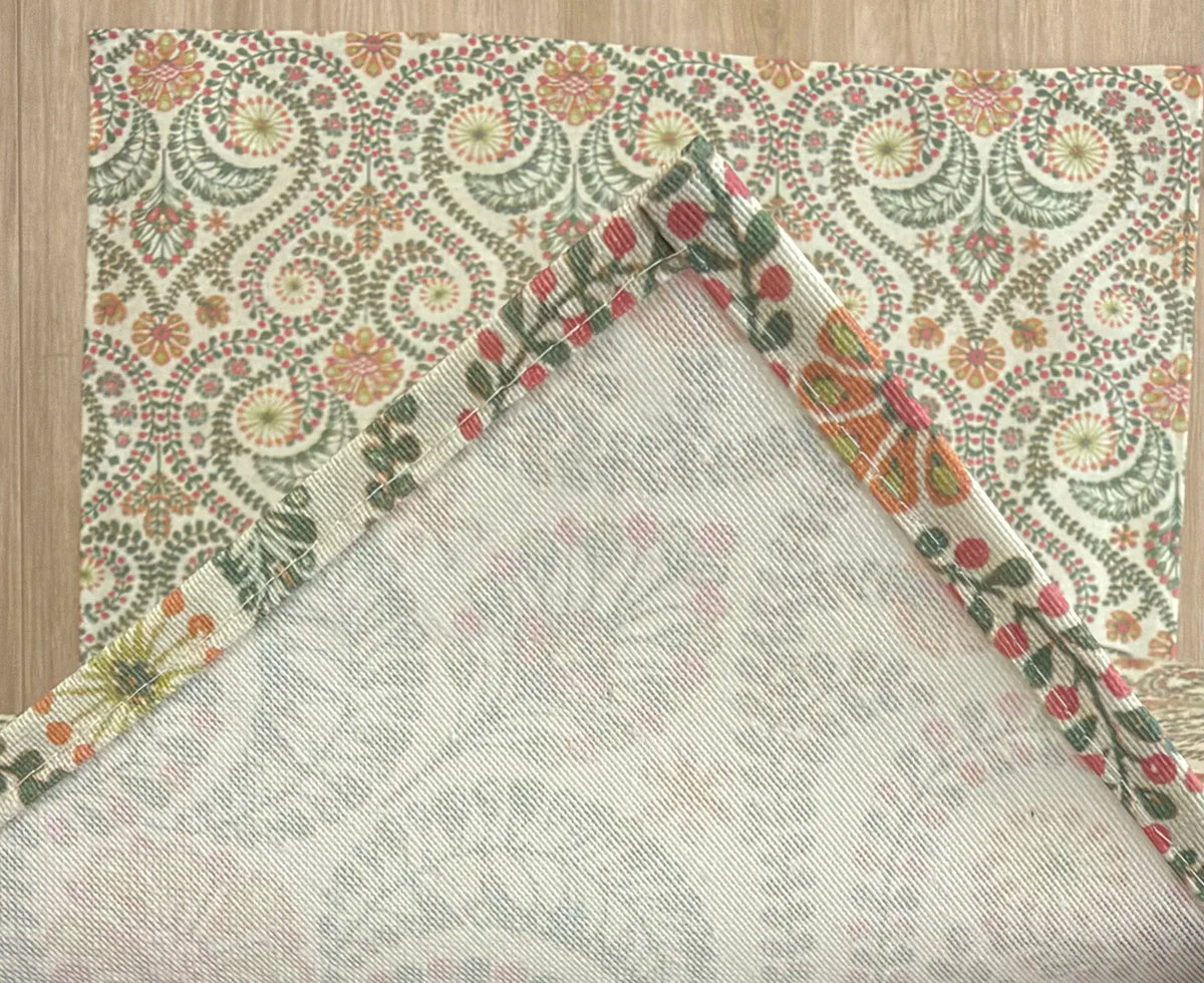 Mantel Individual Resinado Motivos Étnicos Paisley y Botánicos
